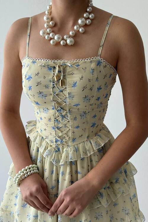 Yuma İp Askılı Elbise