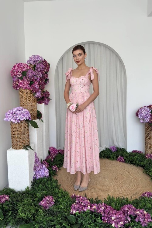 Yunn Omuz Bağlamalı Elbise