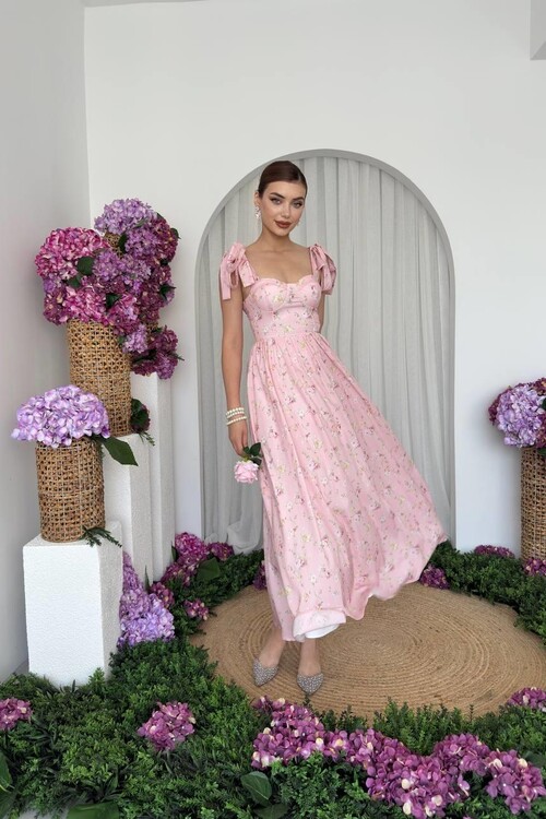 Yunn Omuz Bağlamalı Elbise