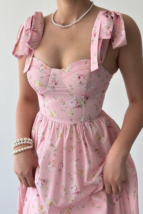 Yunn Omuz Bağlamalı Elbise