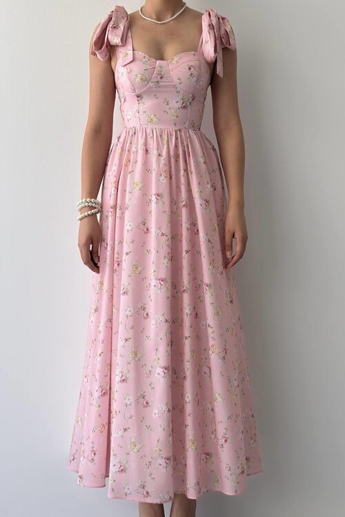 Yunn Omuz Bağlamalı Elbise