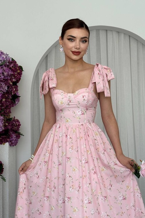 Yunn Omuz Bağlamalı Elbise