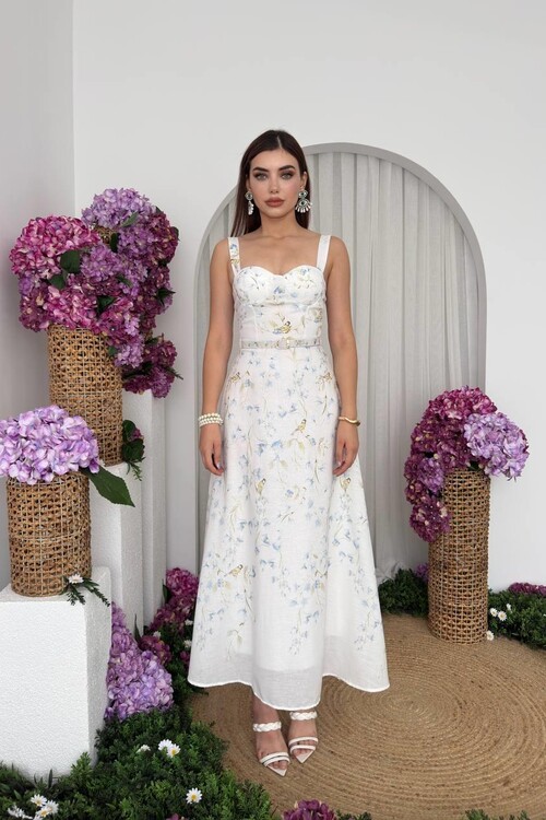 Zeu Kemer Detaylı Elbise