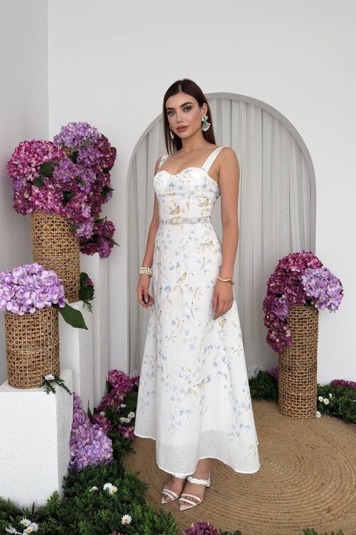 Zeu Kemer Detaylı Elbise