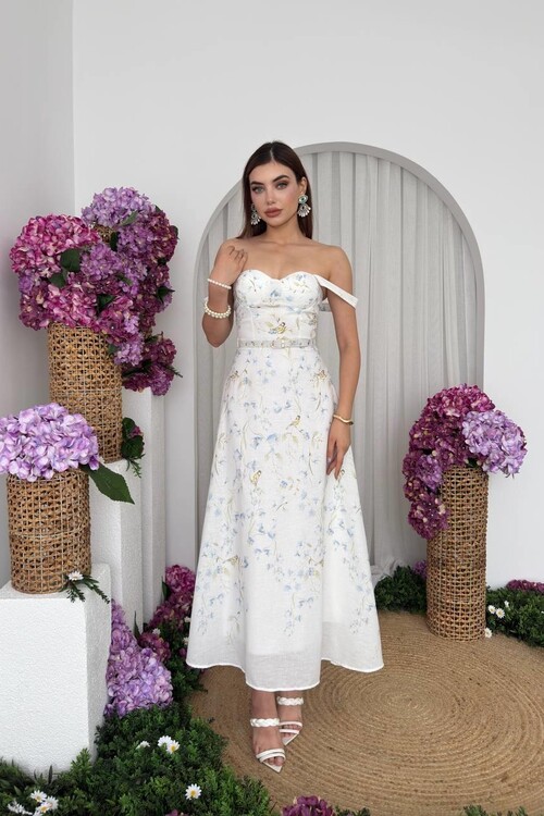 Zeu Kemer Detaylı Elbise