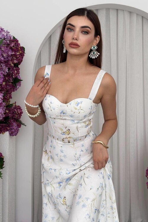 Zeu Kemer Detaylı Elbise