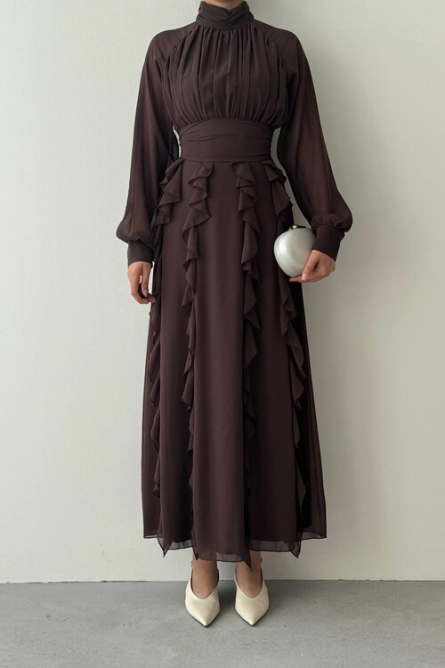 Amra Fırfırlı Elbise