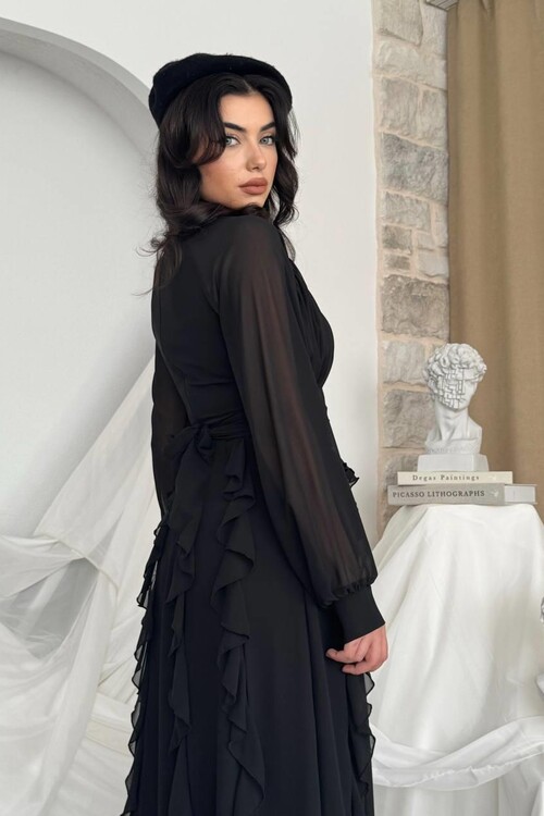 Amra Fırfırlı Elbise