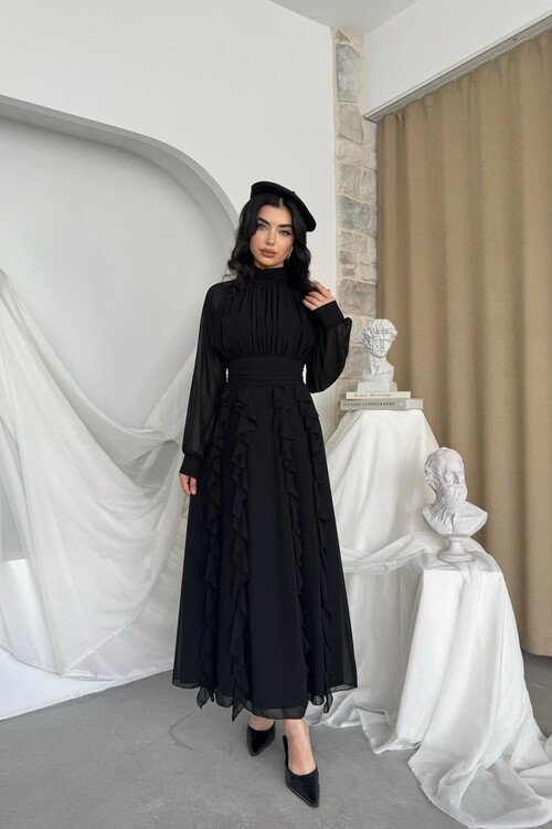 Amra Fırfırlı Elbise