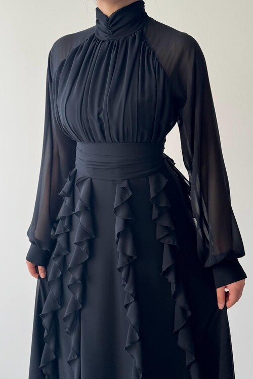 Amra Fırfırlı Elbise