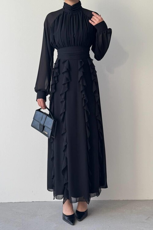 Amra Fırfırlı Elbise