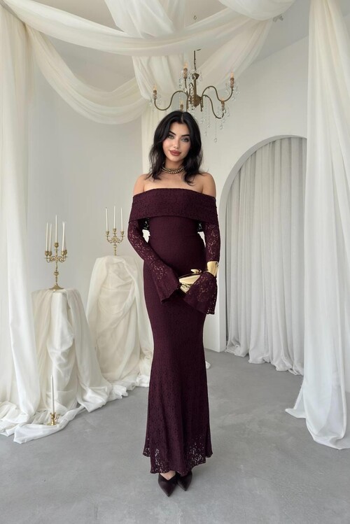 Arya Straplez Dantel Elbise