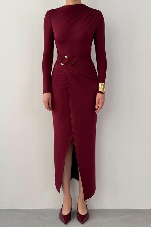 Baggy Broş Detaylı Elbise