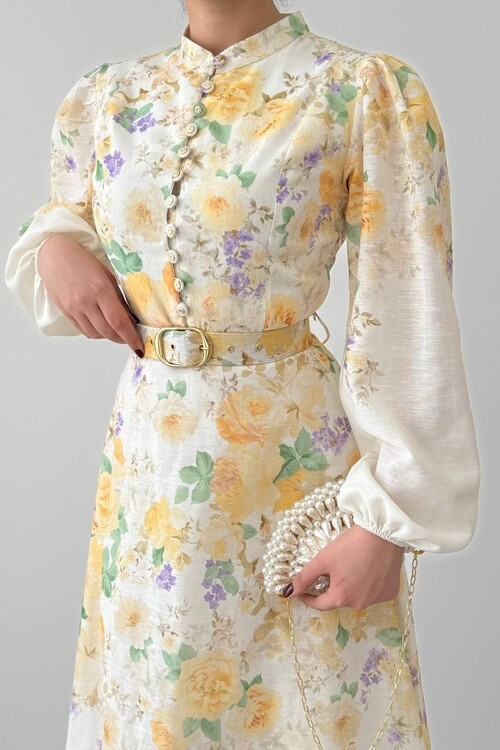 Baret Kemer Detaylı Elbise