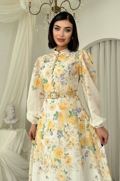 Baret Kemer Detaylı Elbise