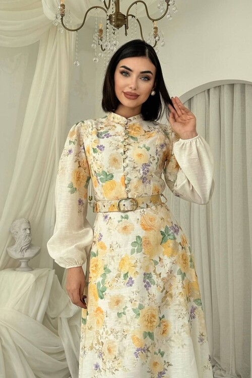 Baret Kemer Detaylı Elbise