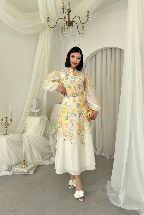 Baret Kemer Detaylı Elbise