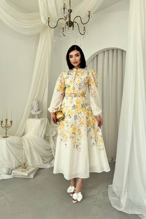 Baret Kemer Detaylı Elbise