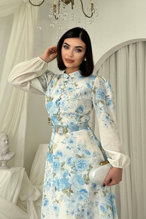 Baret Kemer Detaylı Elbise