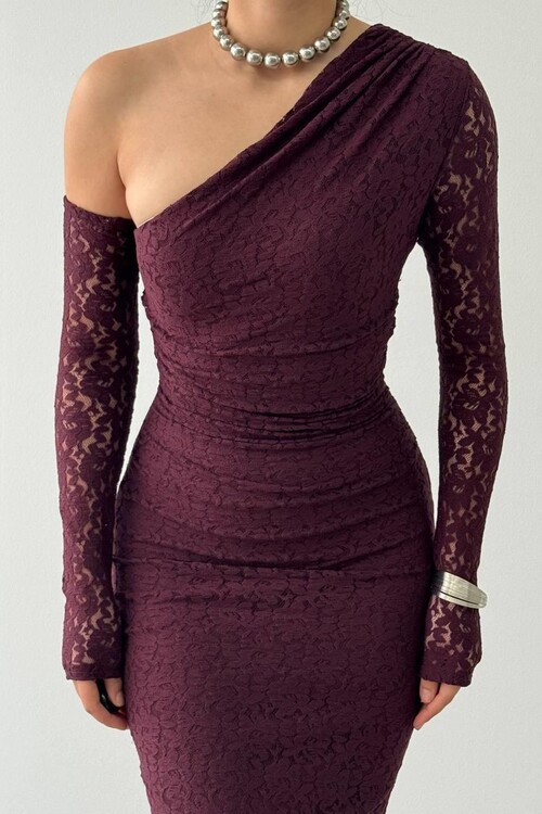 Bees Tek Omuz Detaylı Elbise