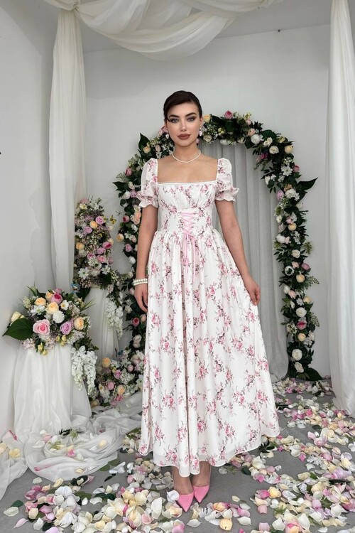 Benra Korsaj Görünümlü Elbise