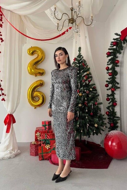 Beox Pul Payet Elbise