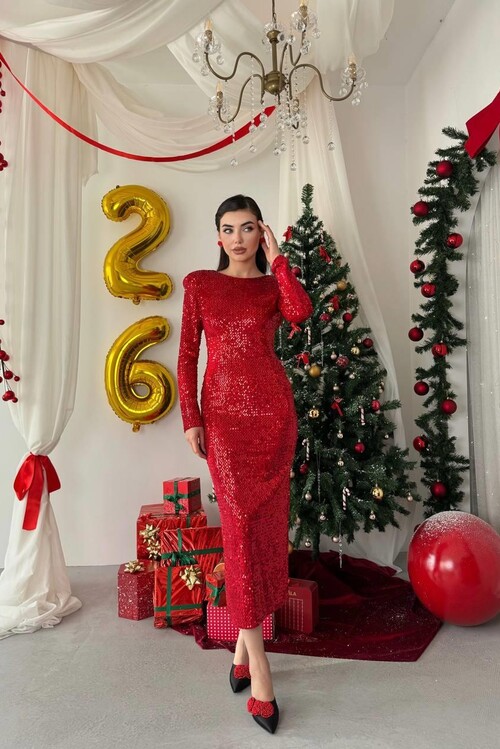 Beox Pul Payet Elbise