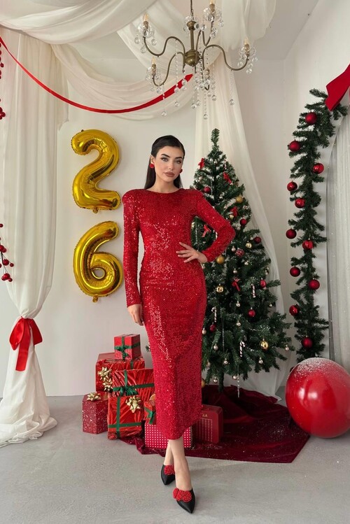 Beox Pul Payet Elbise