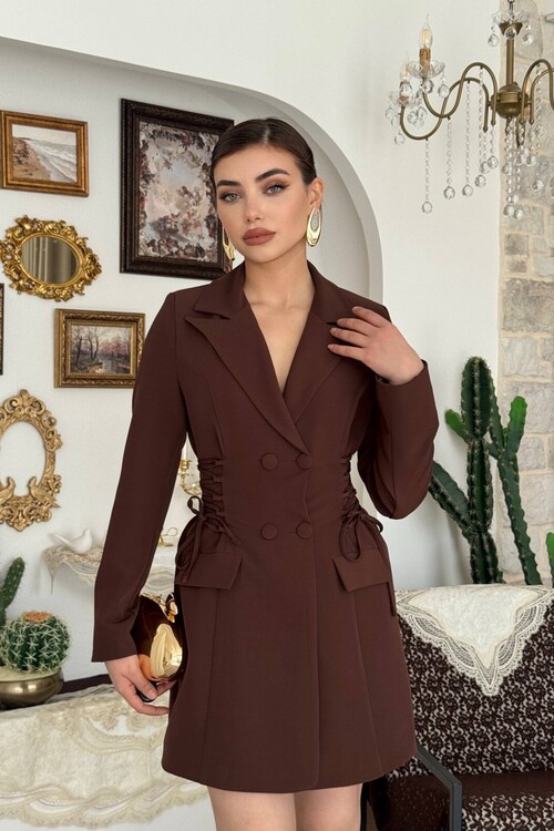 Celero Bağlamalı Ceket Elbise