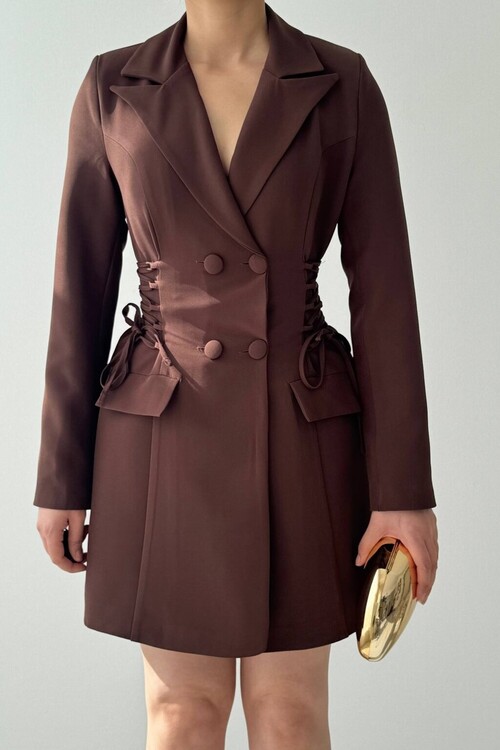 Celero Bağlamalı Ceket Elbise