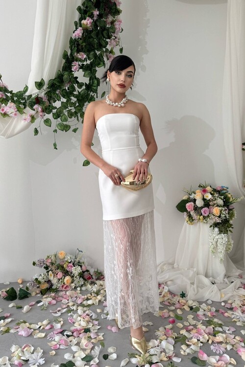 Ceson Straplez Elbise