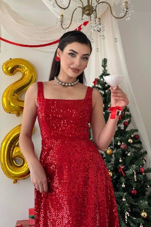 Dega Pul Payet Elbise