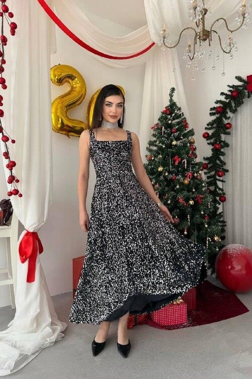 Dega Pul Payet Elbise