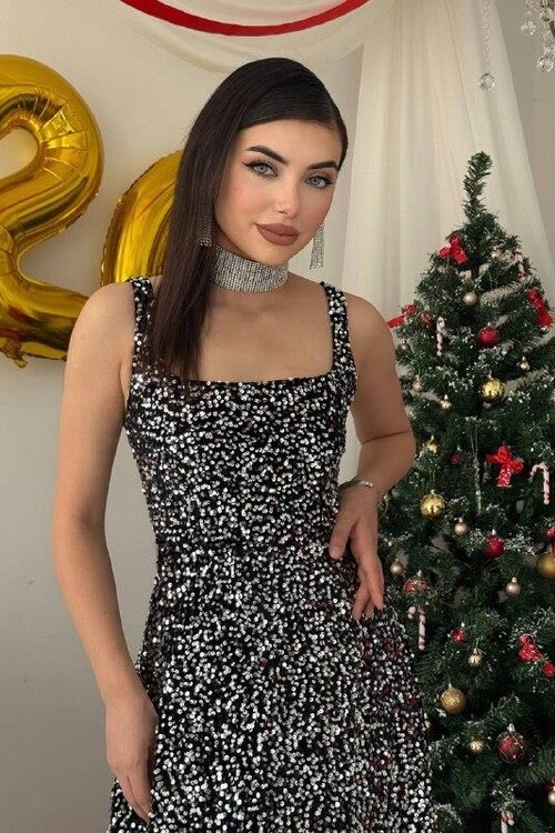 Dega Pul Payet Elbise