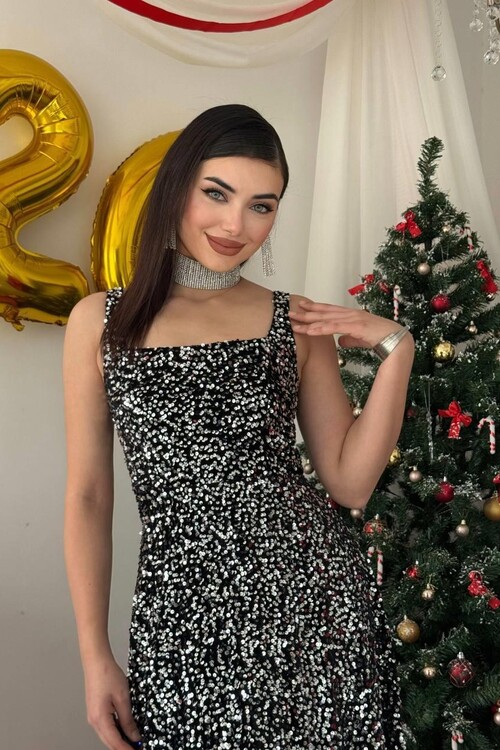 Dega Pul Payet Elbise