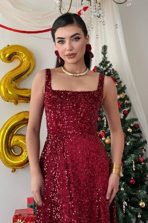 Dega Pul Payet Elbise