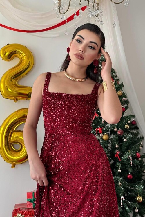 Dega Pul Payet Elbise