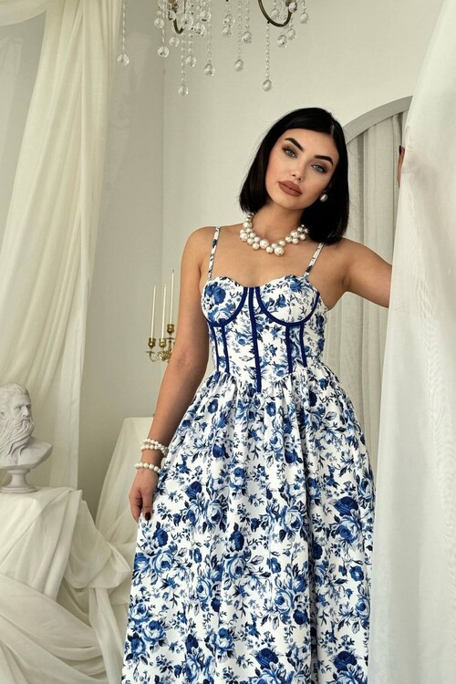 Delya İp Askılı Elbise