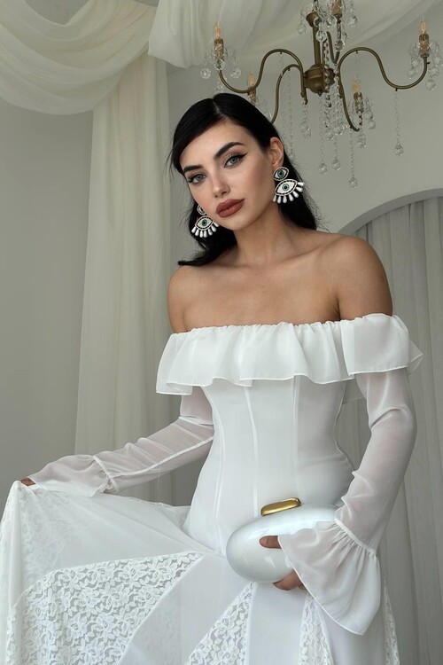 Ester Straplez Elbise