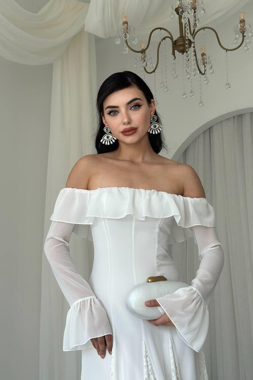 Ester Straplez Elbise