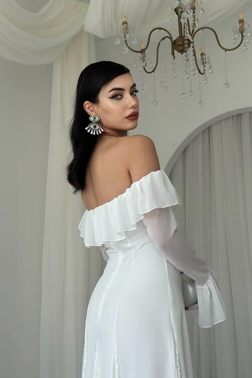 Ester Straplez Elbise