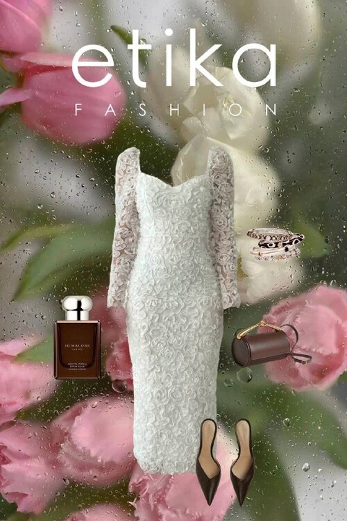 Folers Çiçek Desenli Elbise