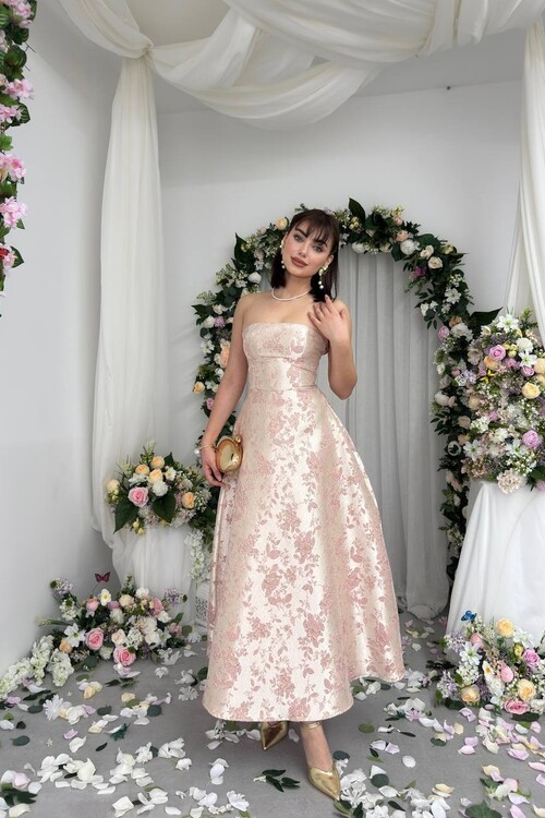 Haseki Strapless Dress