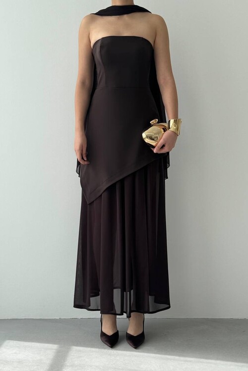 Hulos Şal Detaylı Elbise