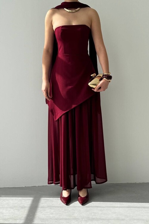 Hulos Dress with Shawl Detail