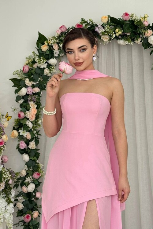 Hulos Dress with Shawl Detail