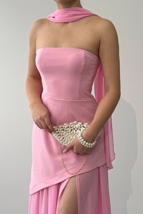 Hulos Dress with Shawl Detail