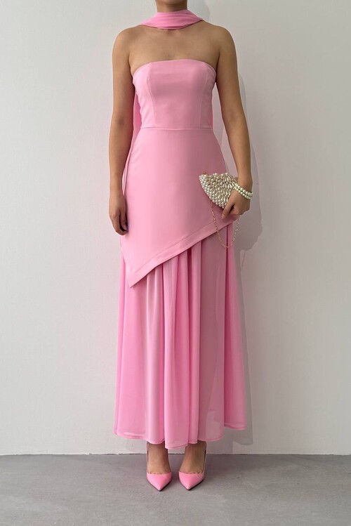 Hulos Dress with Shawl Detail