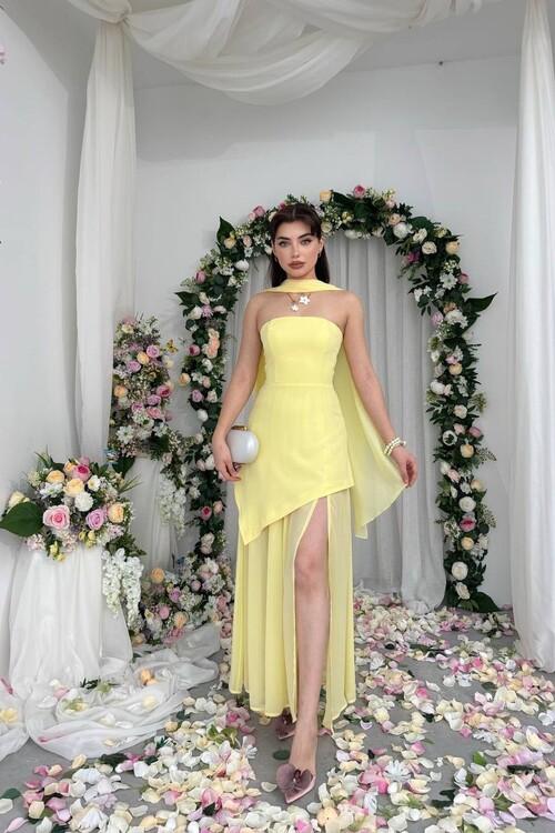 Hulos Şal Detaylı Elbise