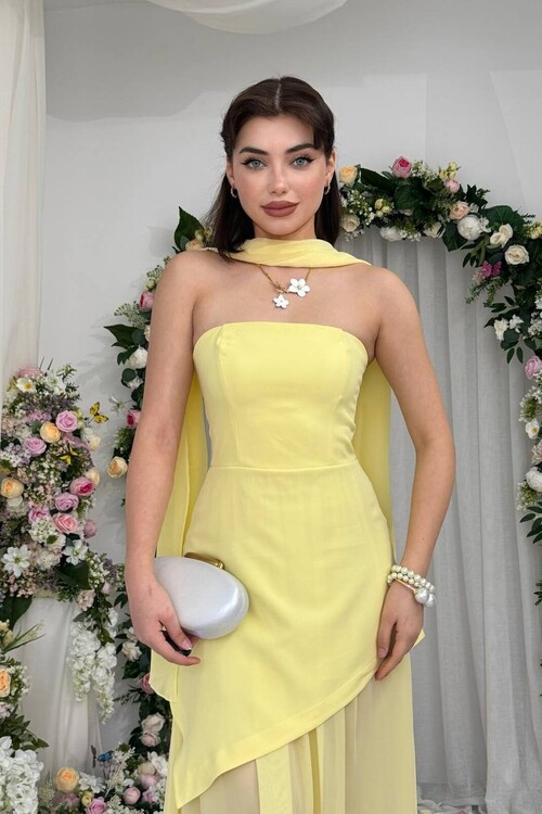 Hulos Şal Detaylı Elbise